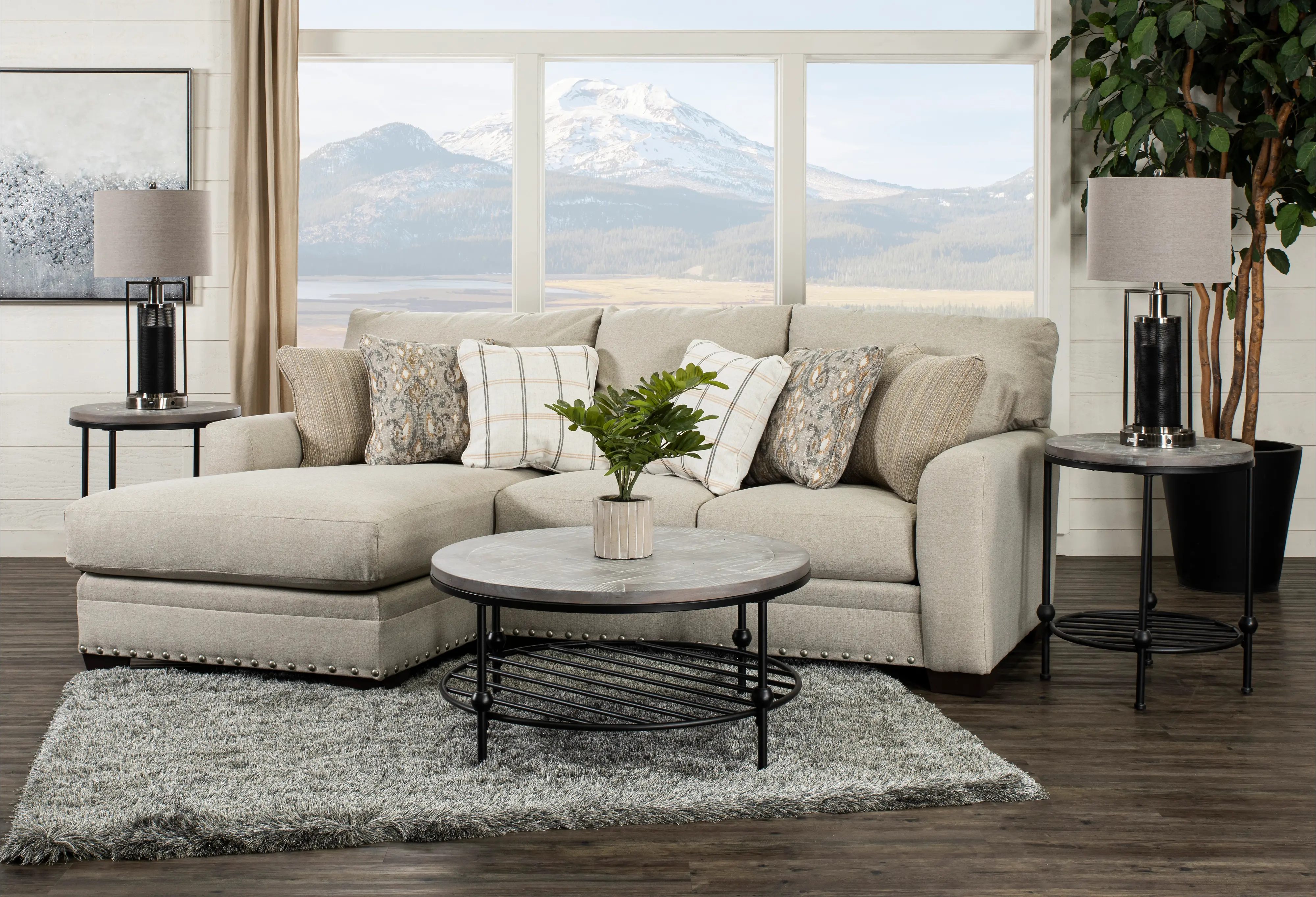 2PC/MDLTN/RLV/LCHSE Middleton Beige 2 Piece Chaise Sectional-2
