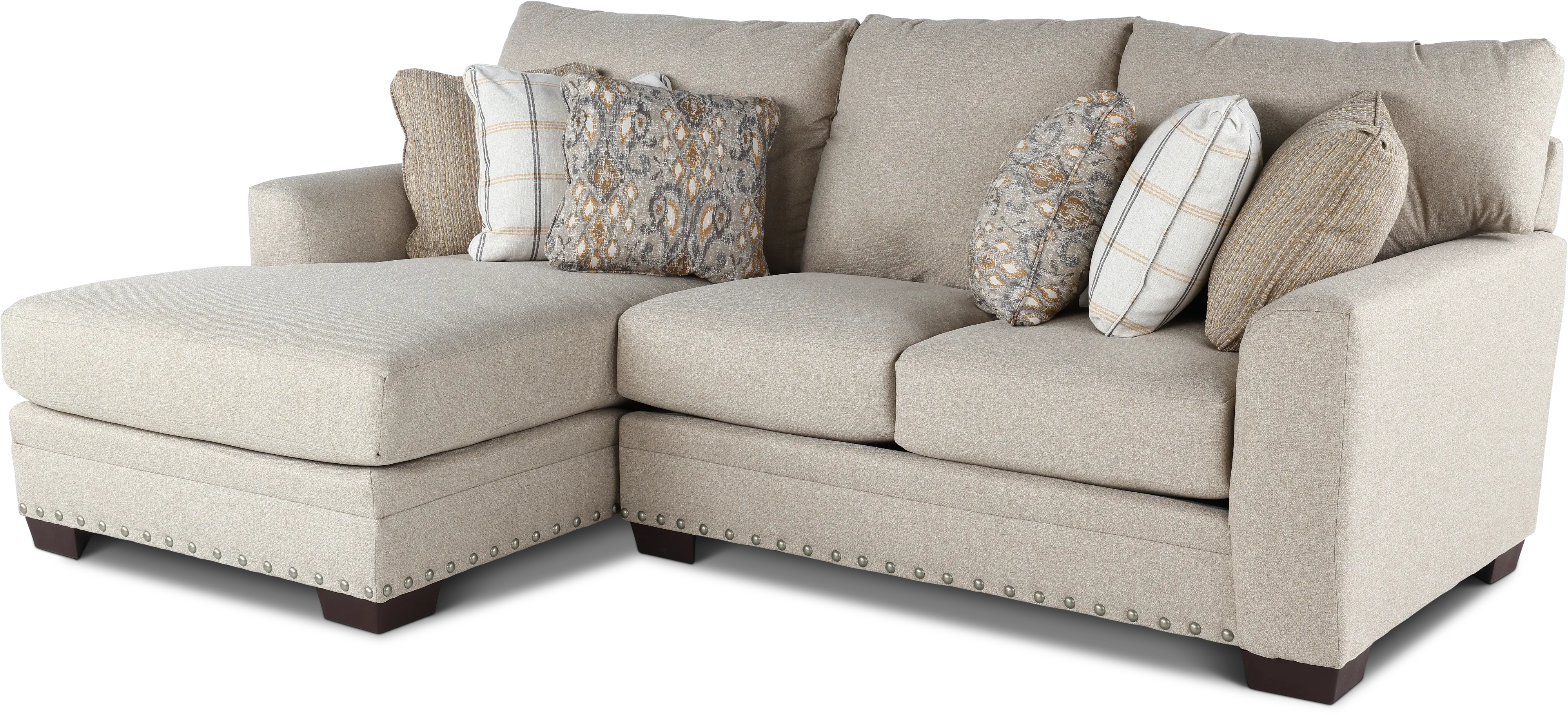 2PC/MDLTN/RLV/LCHSE Middleton Beige 2 Piece Chaise Sectional-4