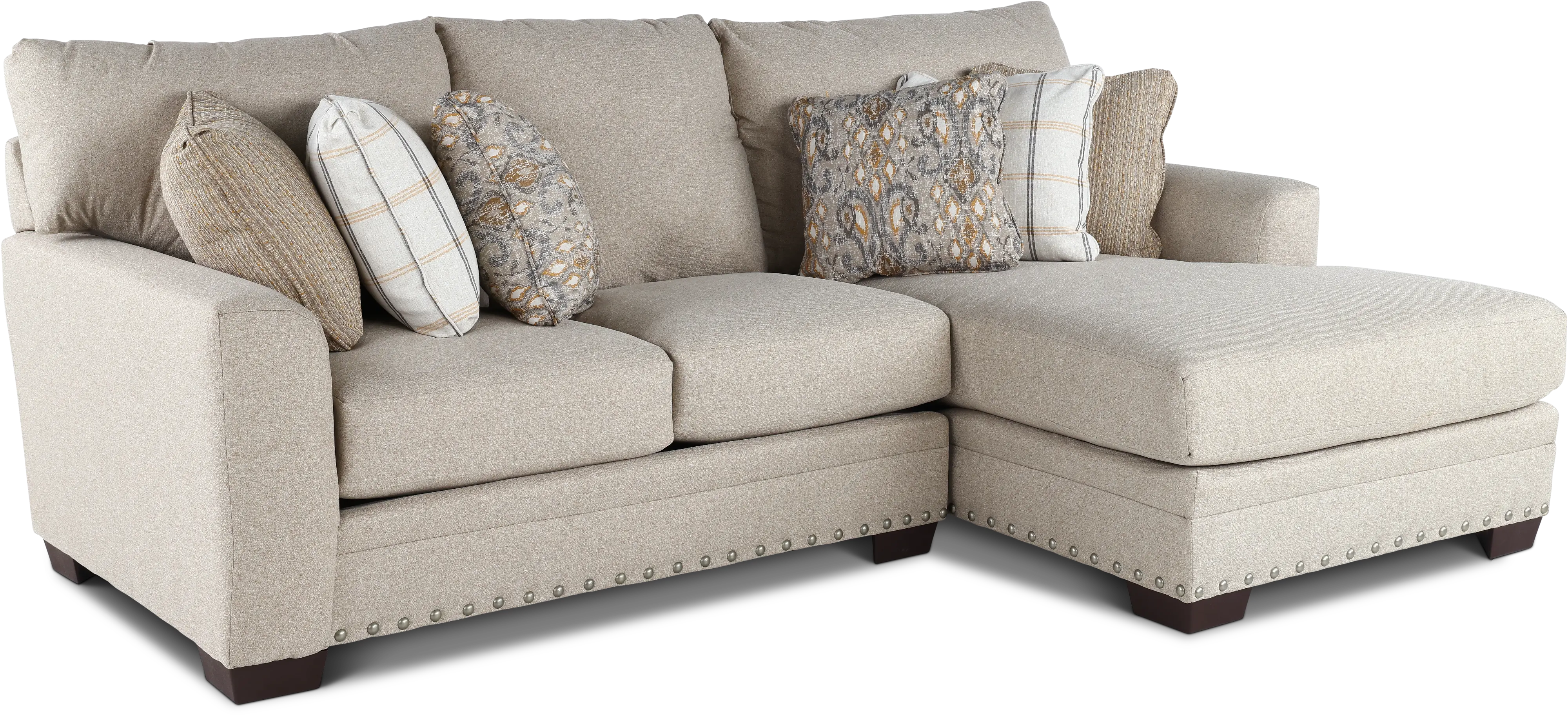 2PC/MDLTN/LLV/RCHSE Middleton Beige 2 Piece Chaise Sectional-4