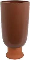Earth Tone Ceramic Vase With Foot