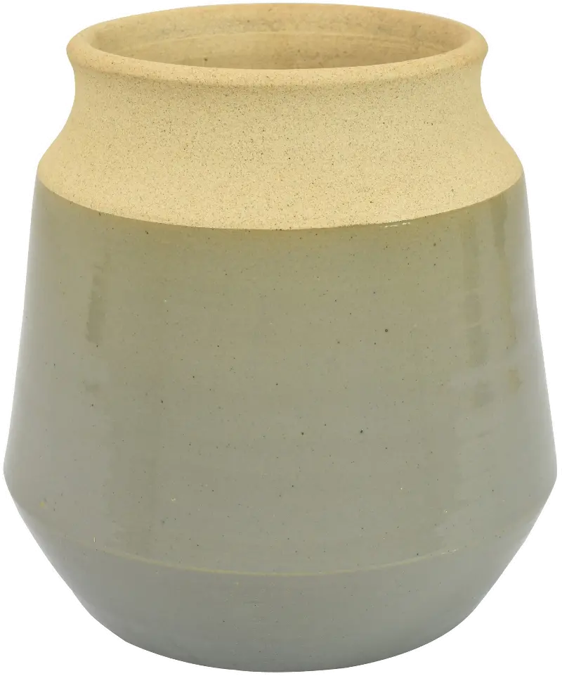 Allie 8 Inch Olive Green Vase