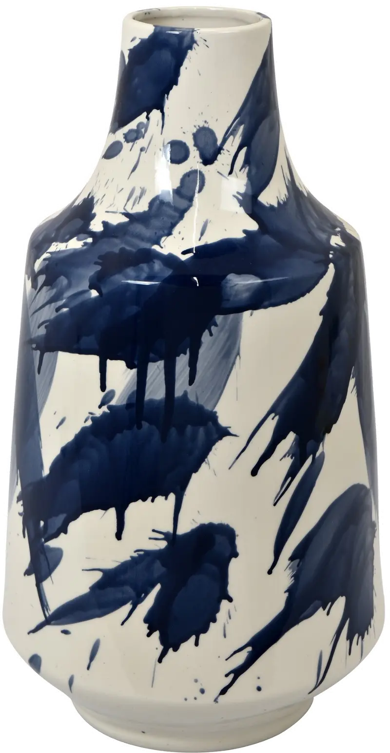 15.75 Blue and White Vase