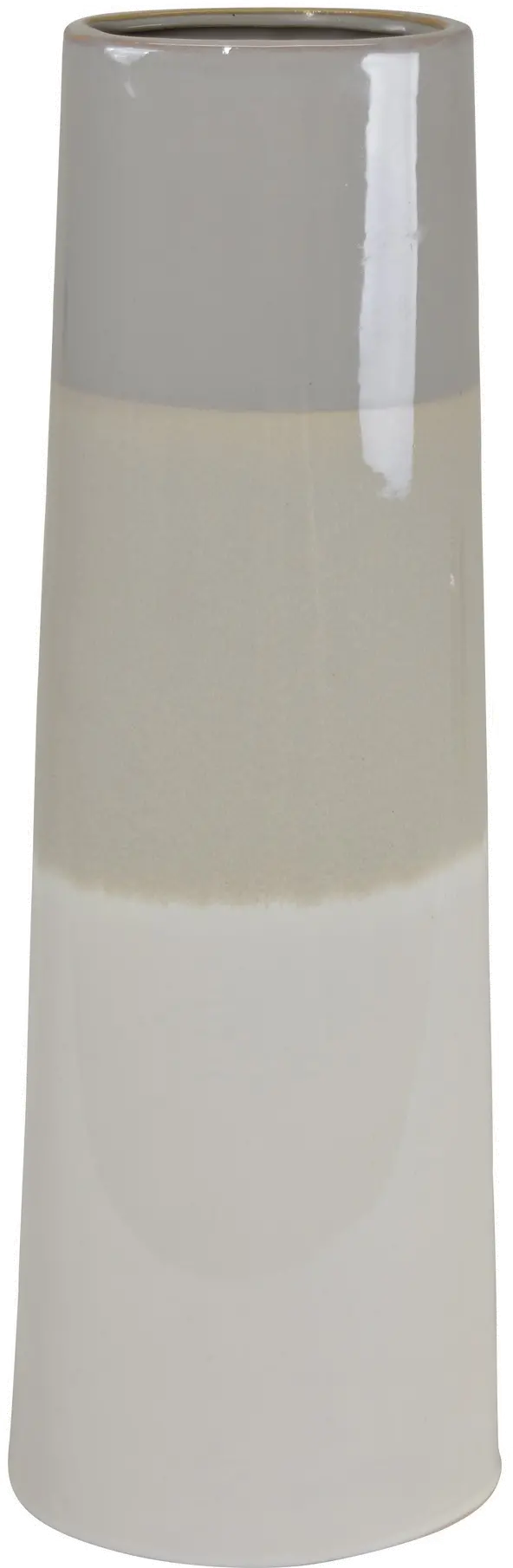 Soft Gray and Beige and White Vase-1