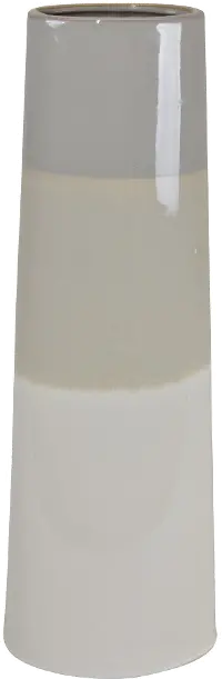 Soft Gray and Beige and White Vase