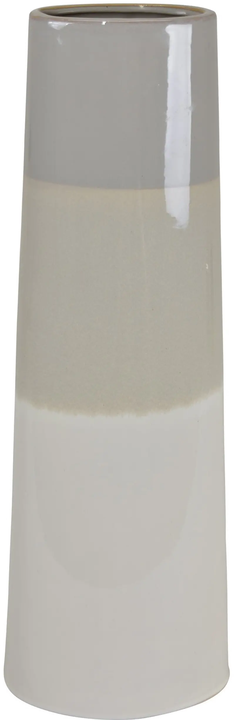 Soft Gray and Beige and White Vase