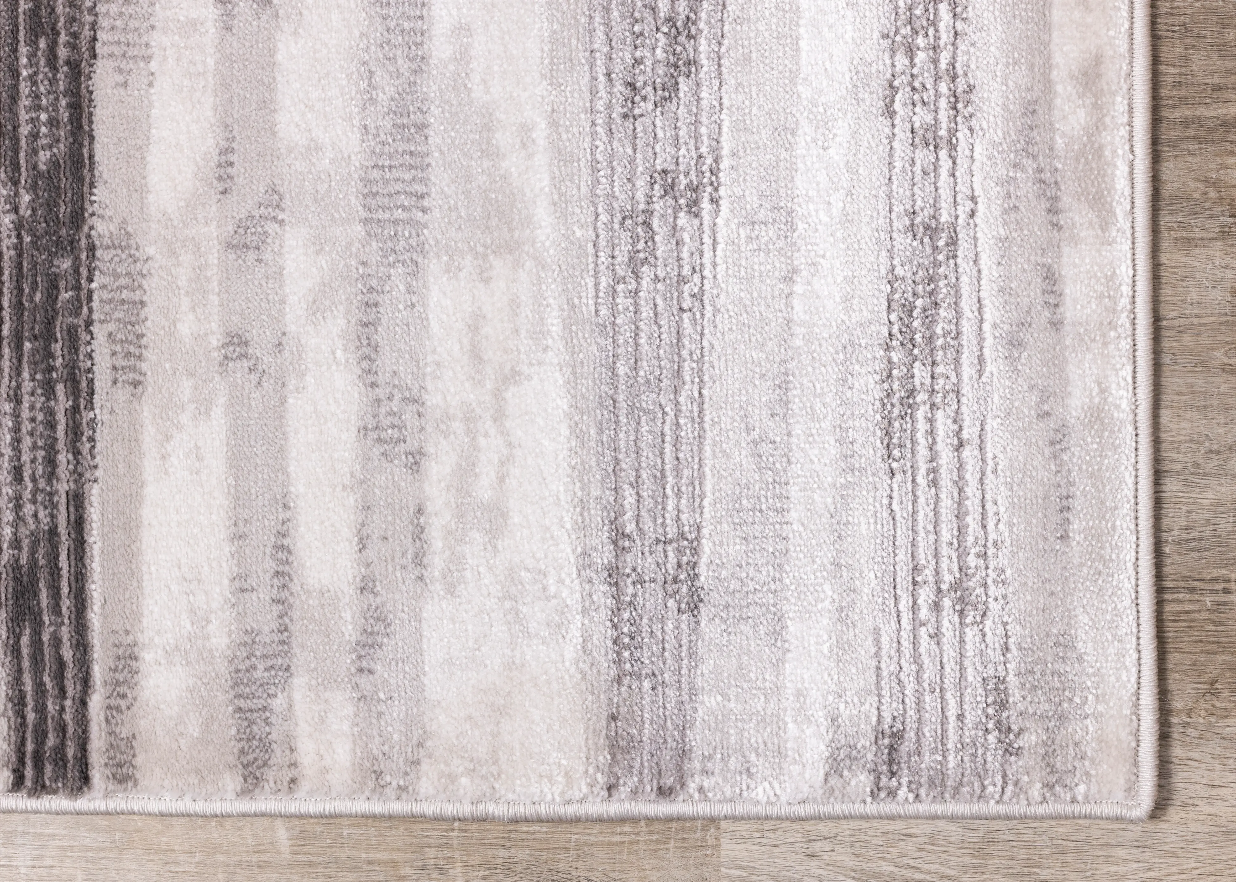 Chorus 5 x 8 Geometric White and Gray Area Rug-1