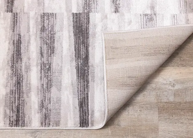 Chorus 5 x 8 Geometric White and Gray Area Rug-6