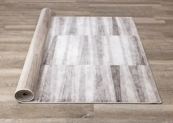 Chorus 5 x 8 Geometric White and Gray Area Rug-7