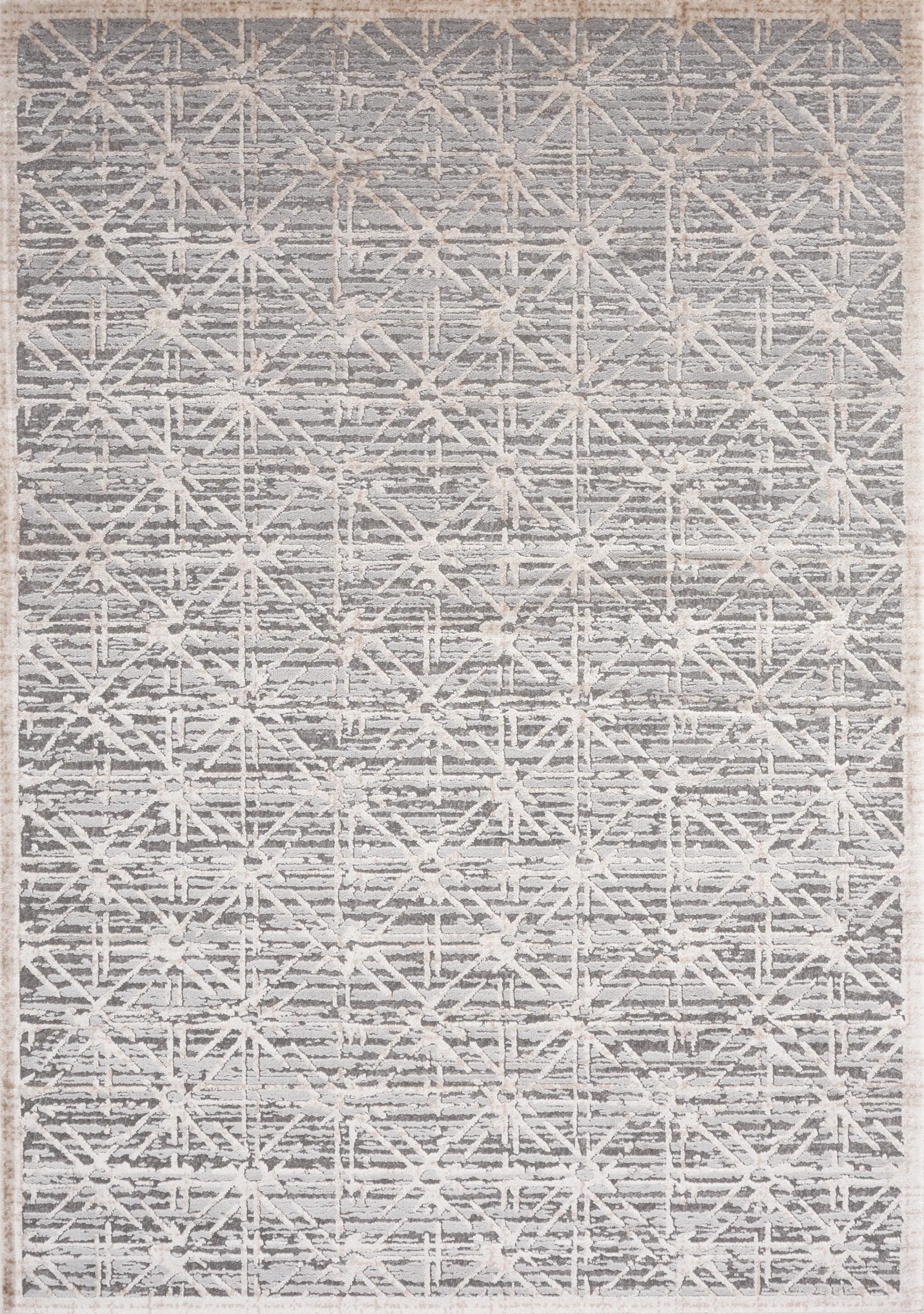 Chorus 5 x 8 Art Deco Gray Beige Area Rug-1