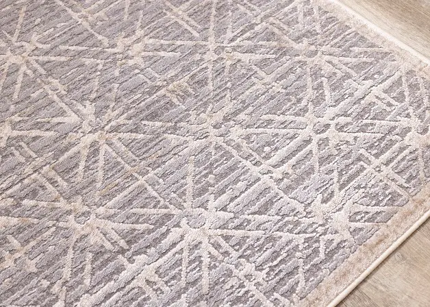 Chorus 8 x 11 Art Deco Gray Beige Area Rug-4