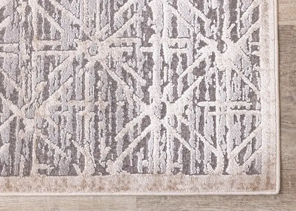 Chorus 8 x 11 Art Deco Gray Beige Area Rug-5