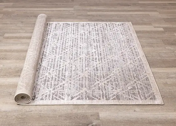 Chorus 8 x 11 Art Deco Gray Beige Area Rug-7