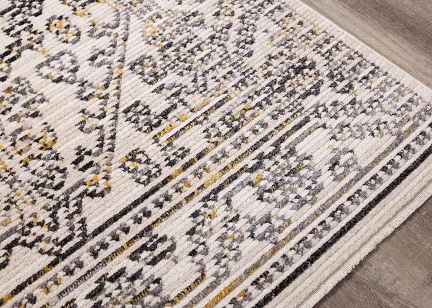 Calabar 5 x 8 Cream Gray Area Rug-3