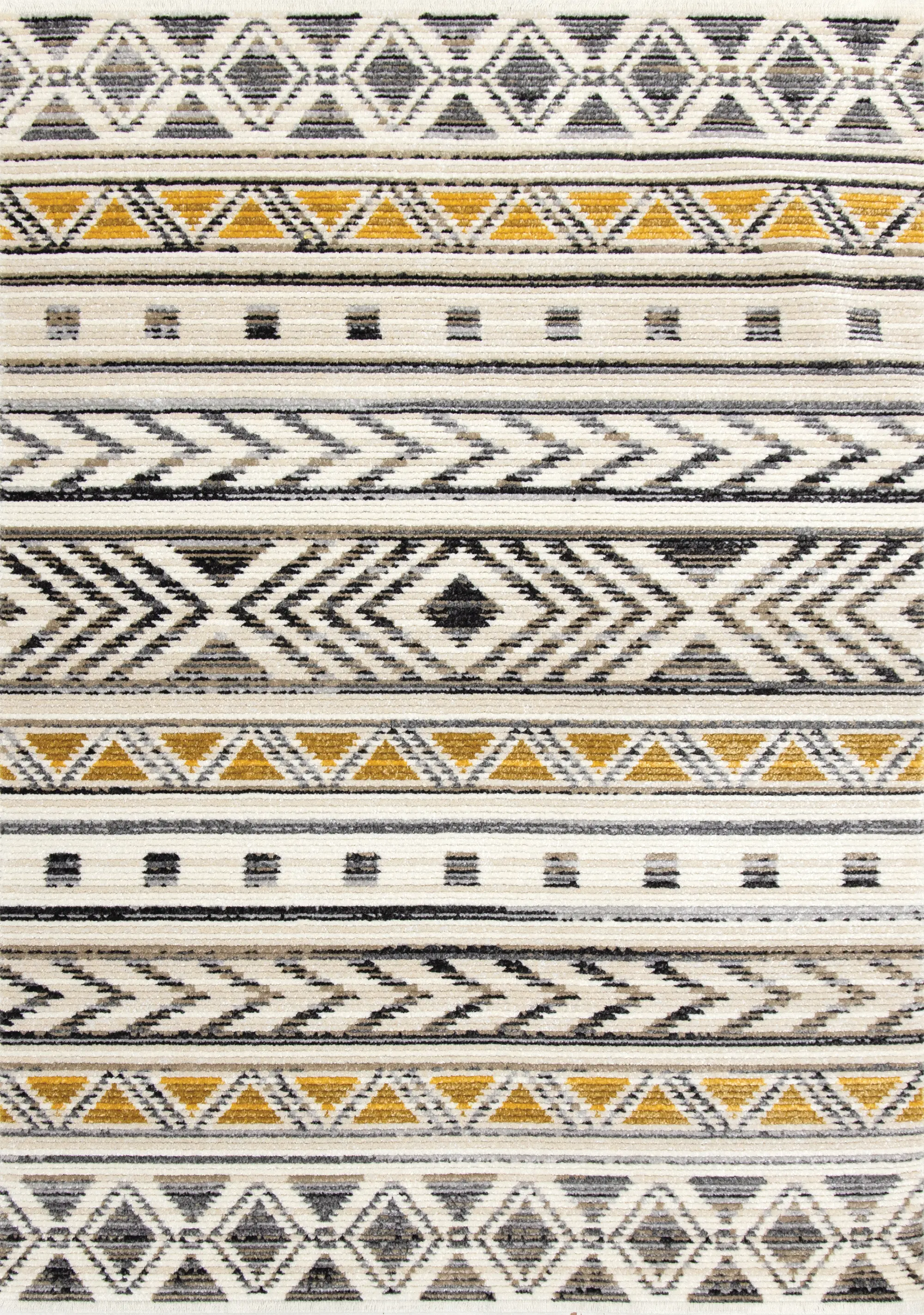 Calabar 8 x 10 Yellow Gray Area Rug-2