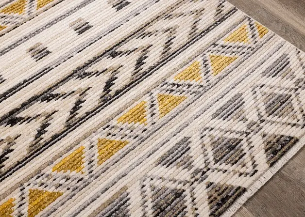 Calabar 8 x 10 Yellow Gray Area Rug-5