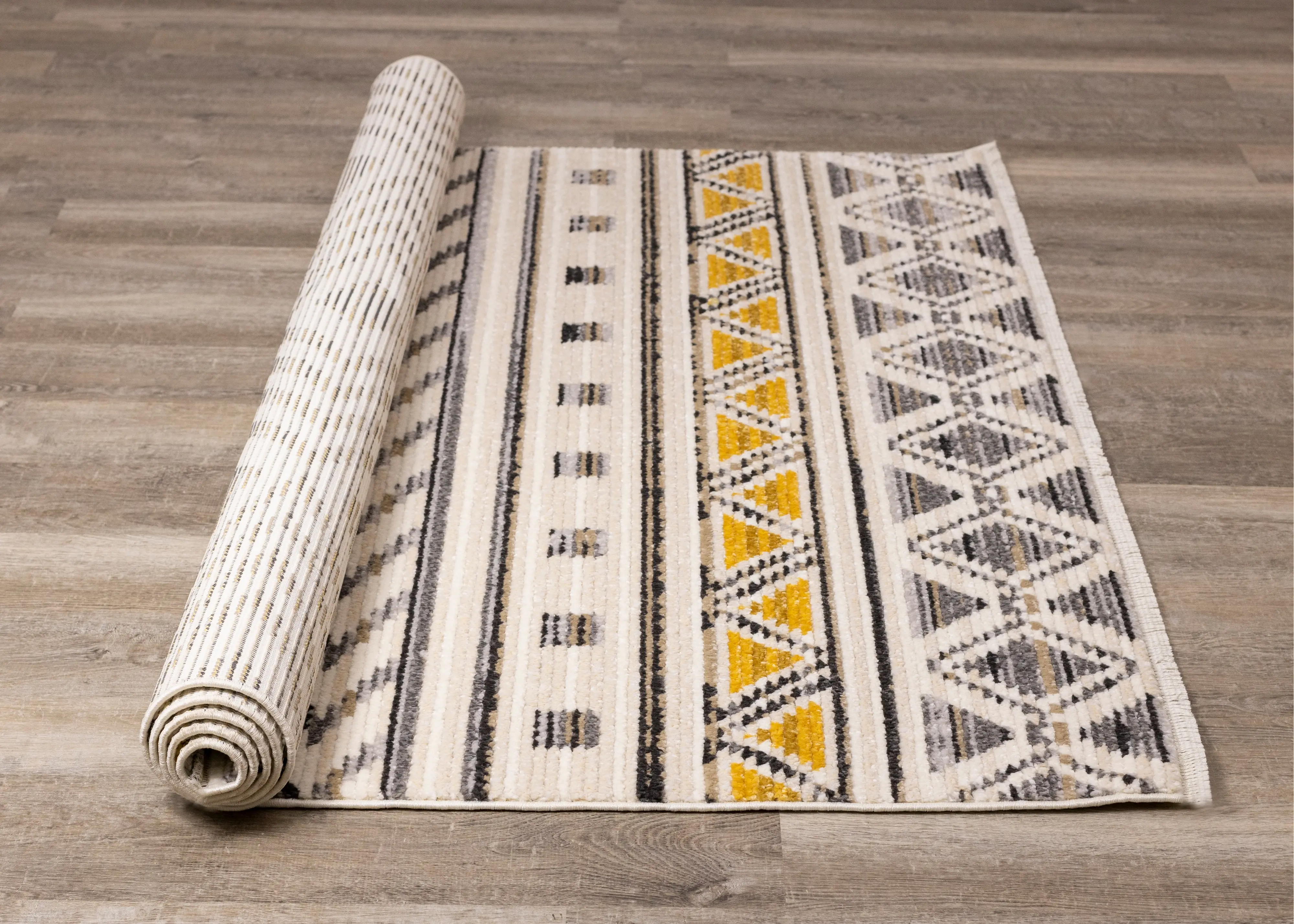Calabar 8 x 10 Yellow Gray Area Rug-7