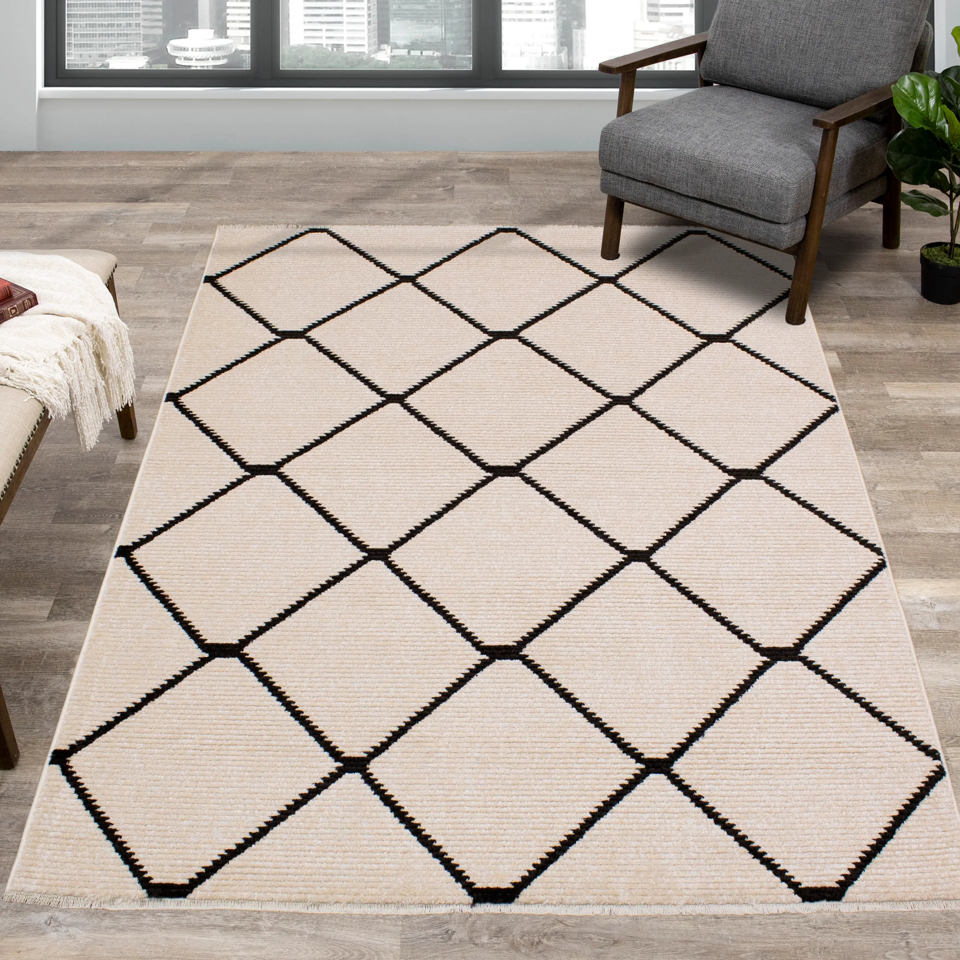 Calabar 5 x 8 Southwestern Neutral Area Rug-1