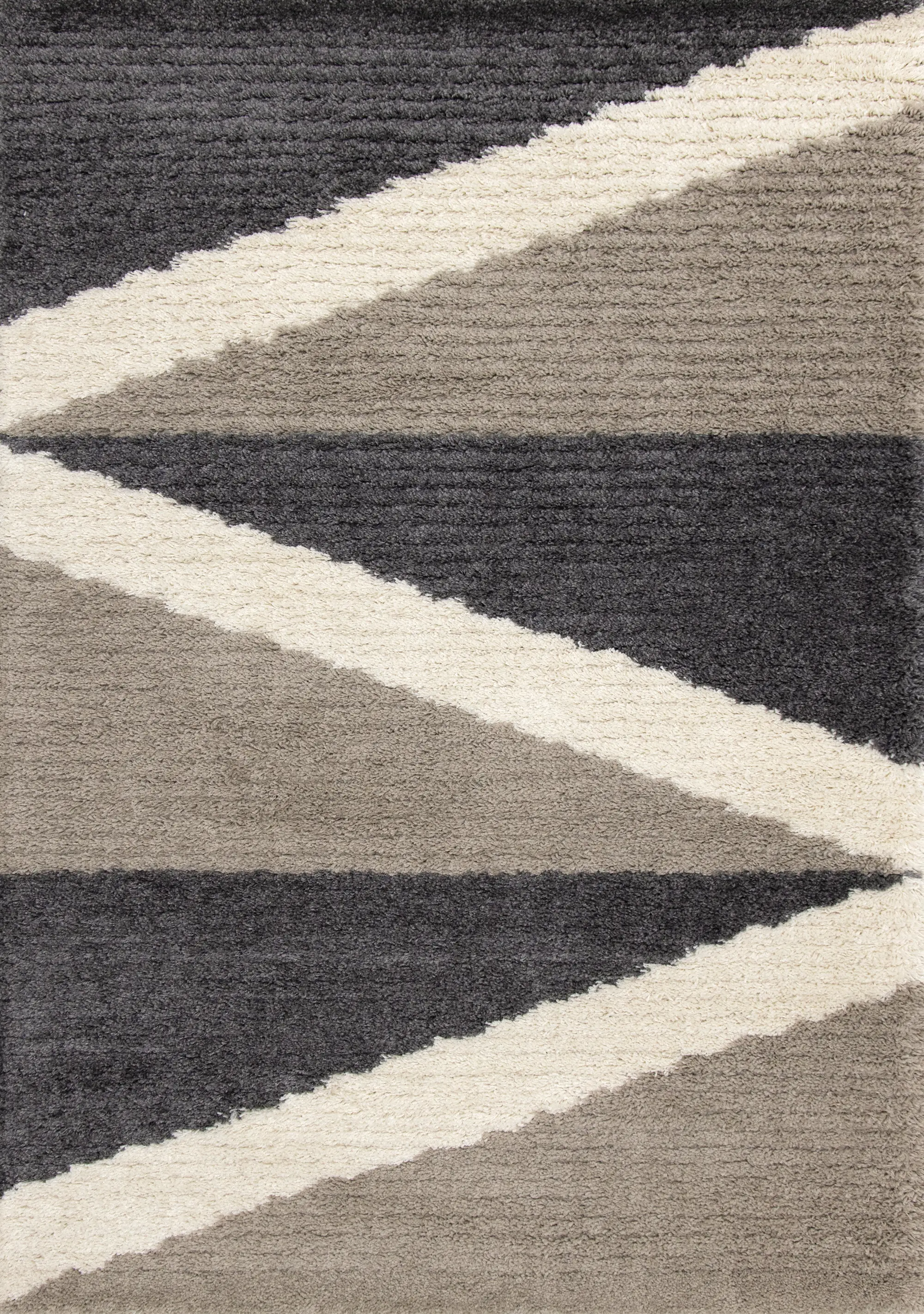 Rondo 8 x 11 Abstract Beige Cream Shag Rug-1