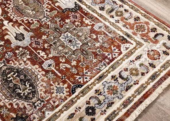 Samira 5 x 8 Orange Multicolor Area Rug-5