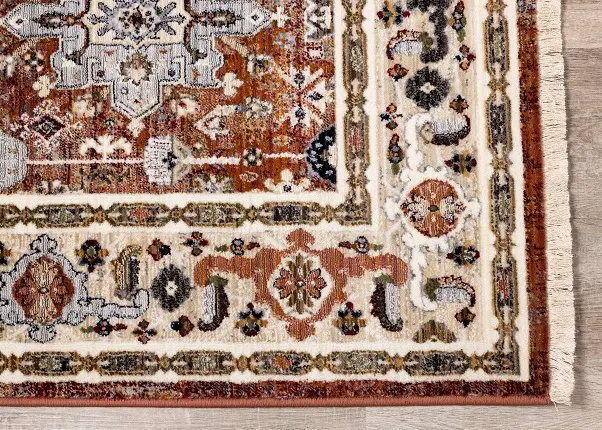 Samira 5 x 8 Orange Multicolor Area Rug-6