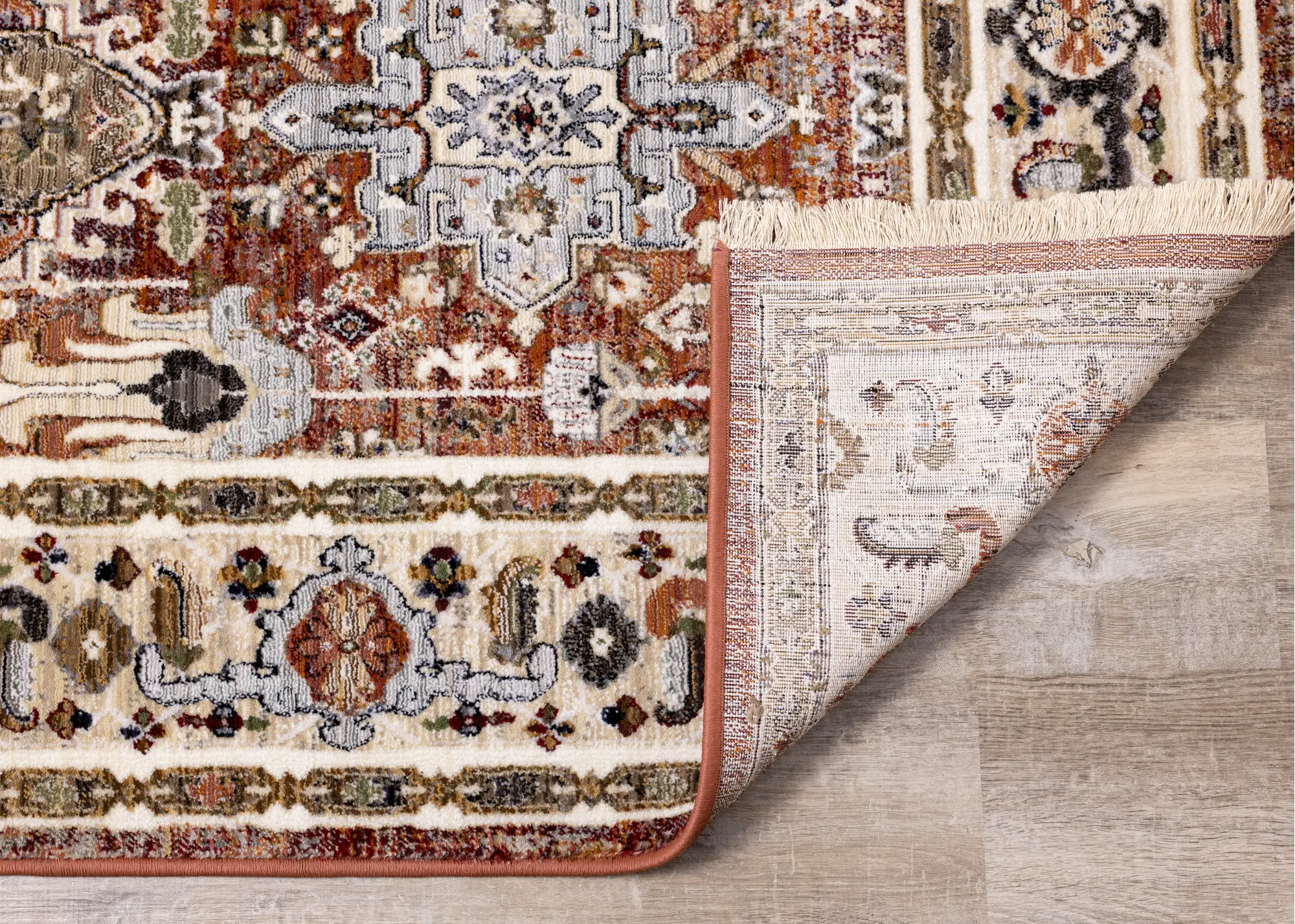Samira 5 x 8 Orange Multicolor Area Rug-7