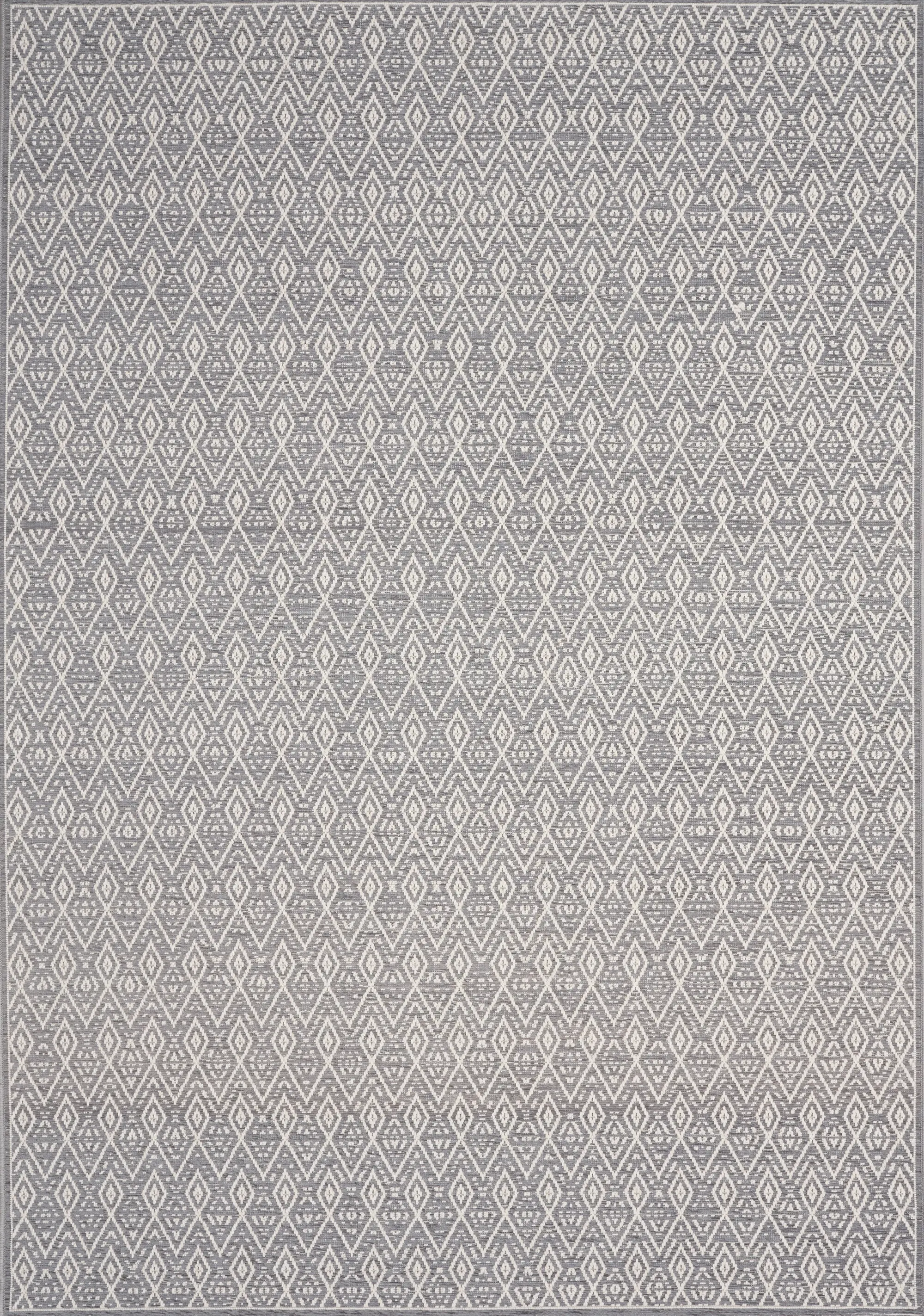 Vista 8 x 11 Diamond Gray Cream Area Rug-1