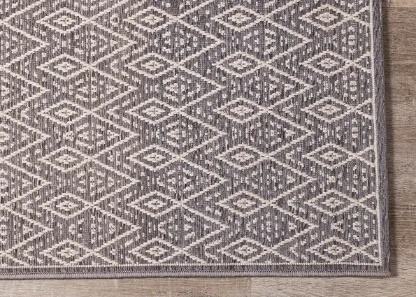 Vista 8 x 11 Diamond Gray Cream Area Rug-6