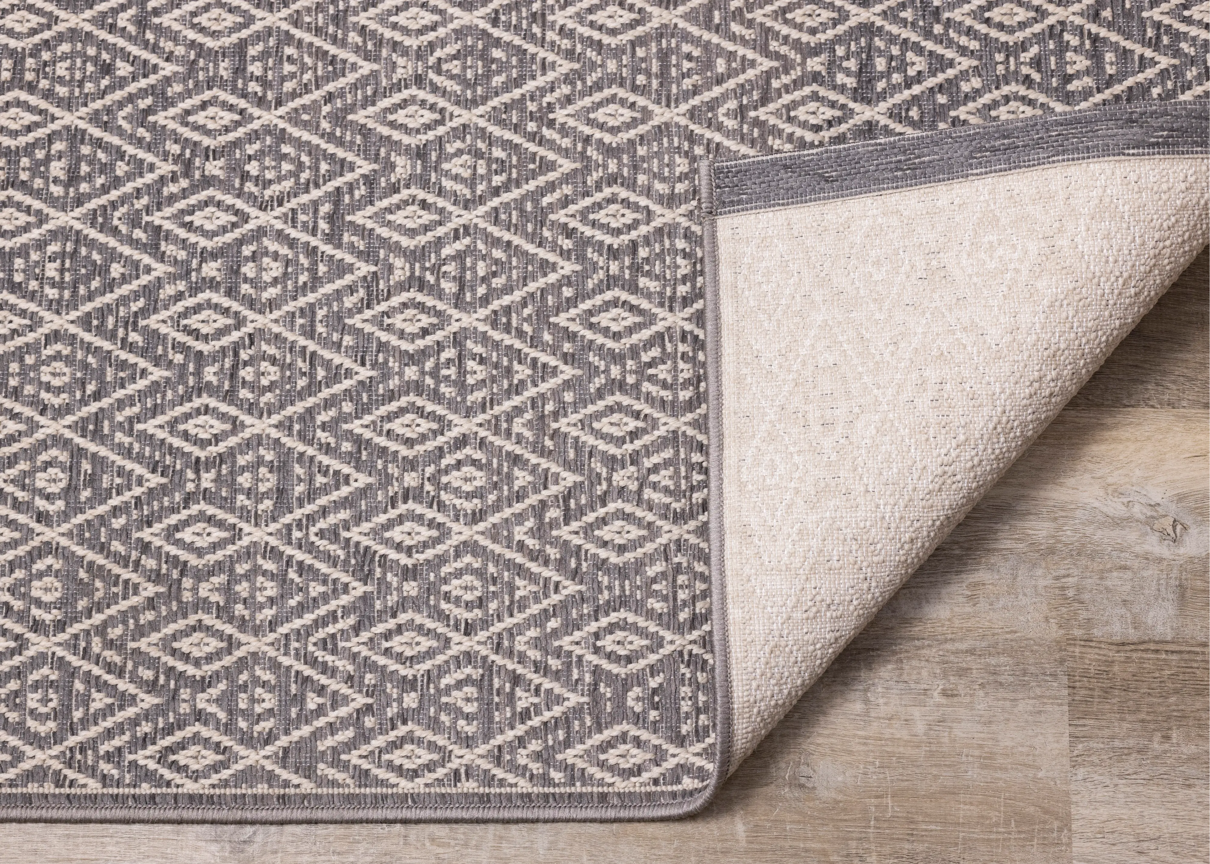 Vista 8 x 11 Diamond Gray Cream Area Rug-7