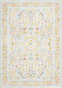 Belle 5 x 8 Elegant Yellow Multicolor Area Rug
