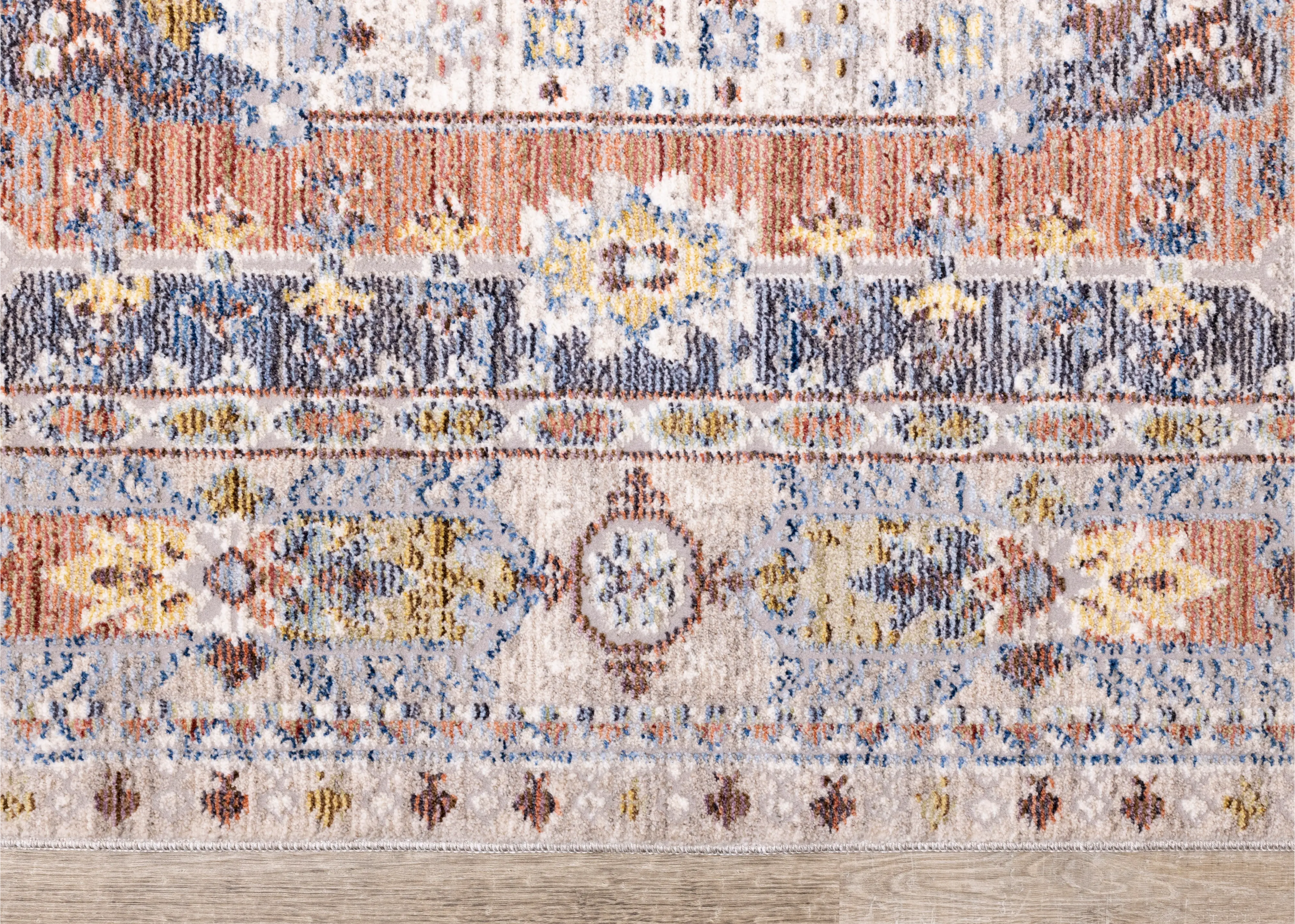 Monaco 8 x 11 Border Gray Blue Area Rug-8