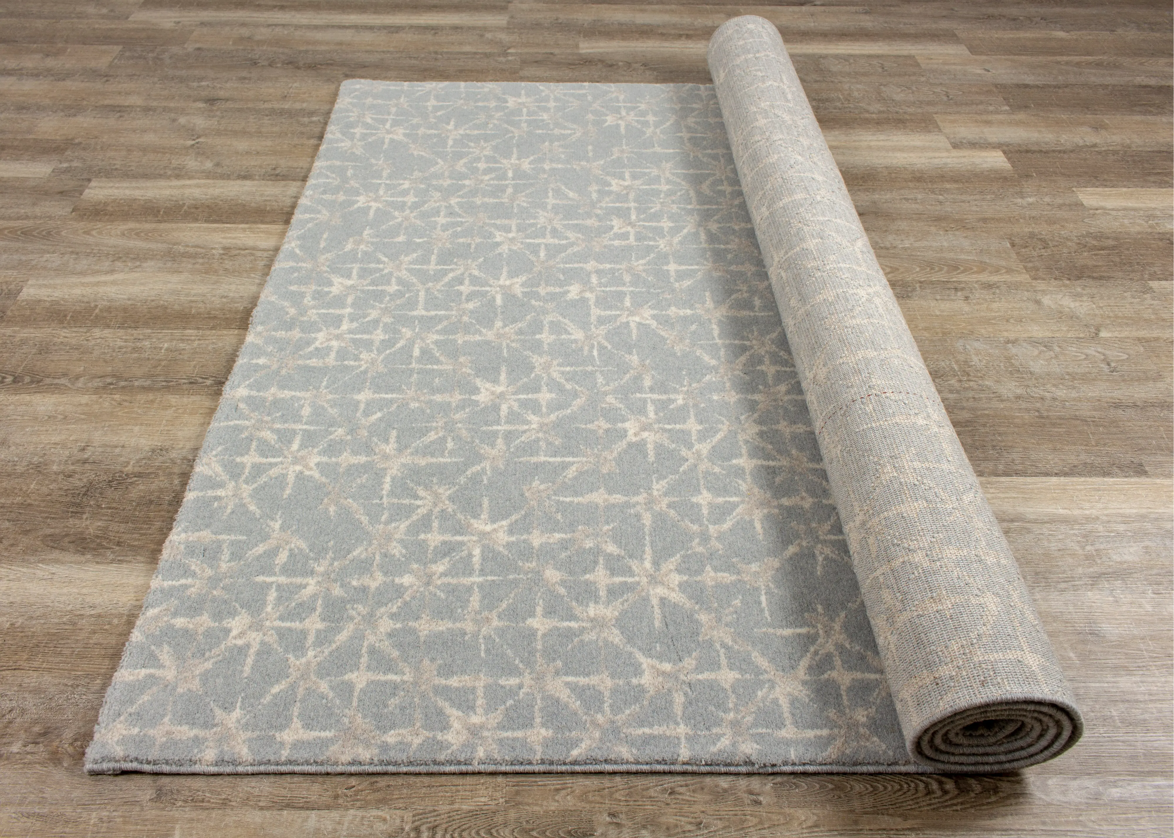 Nordic 5 x 8 Blue Tessellations Area Rug-3