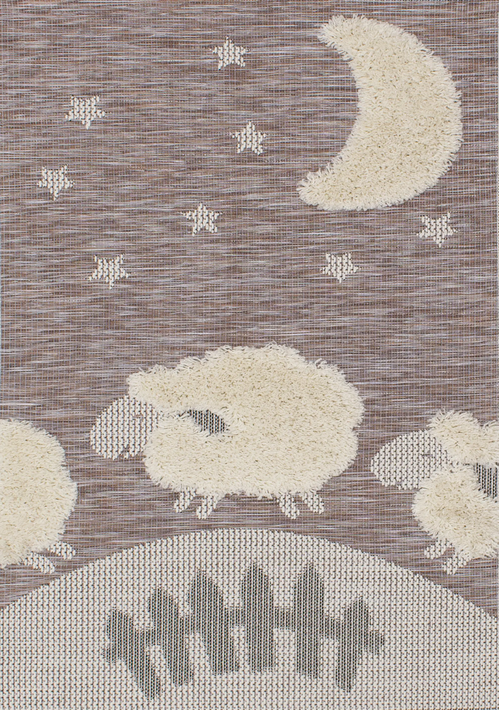 Kids 5 x 8 Counting Sheep Brown Area Rug-1