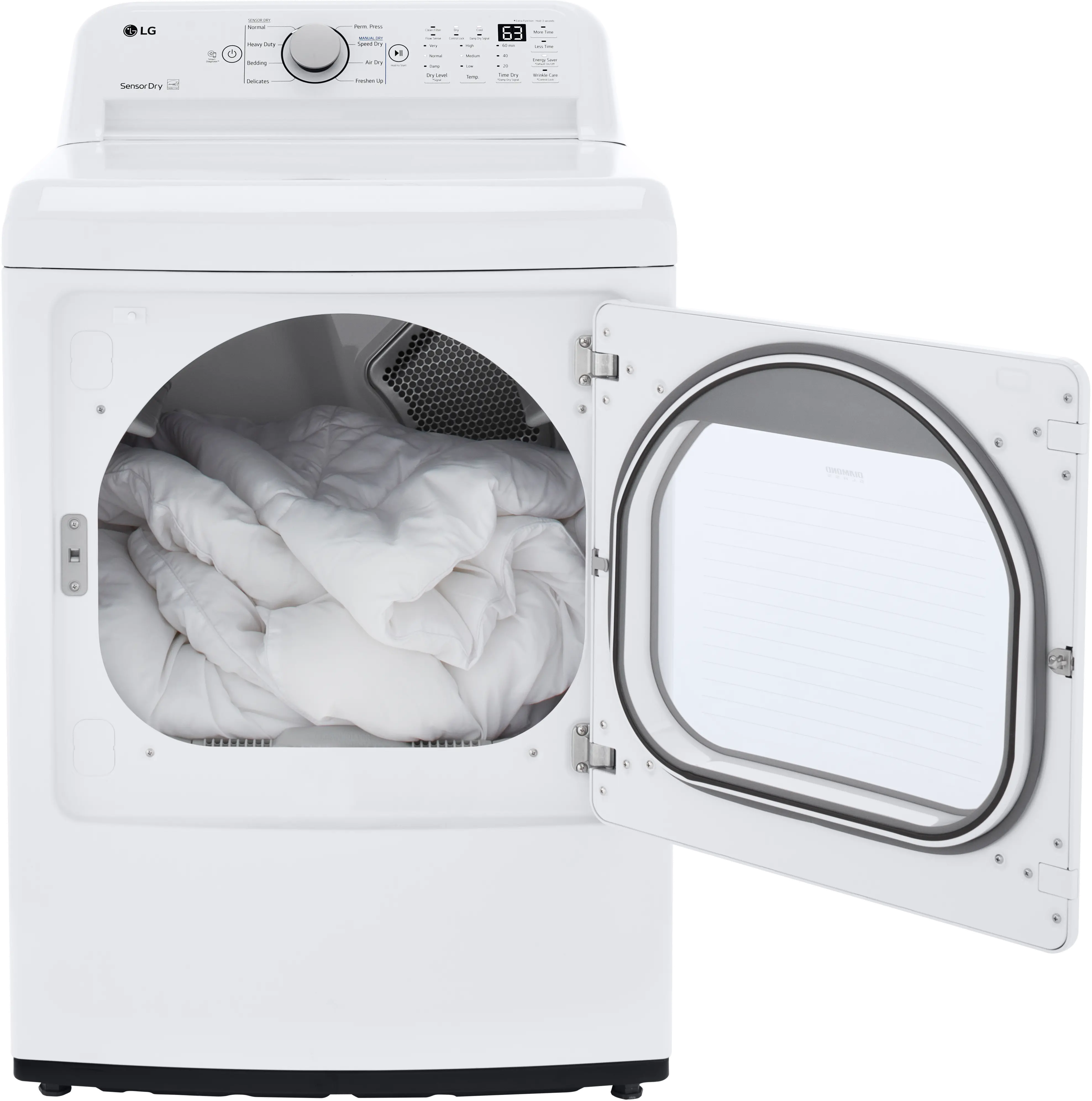 DLE7150W LG Rear Control Electric Dryer - White-4