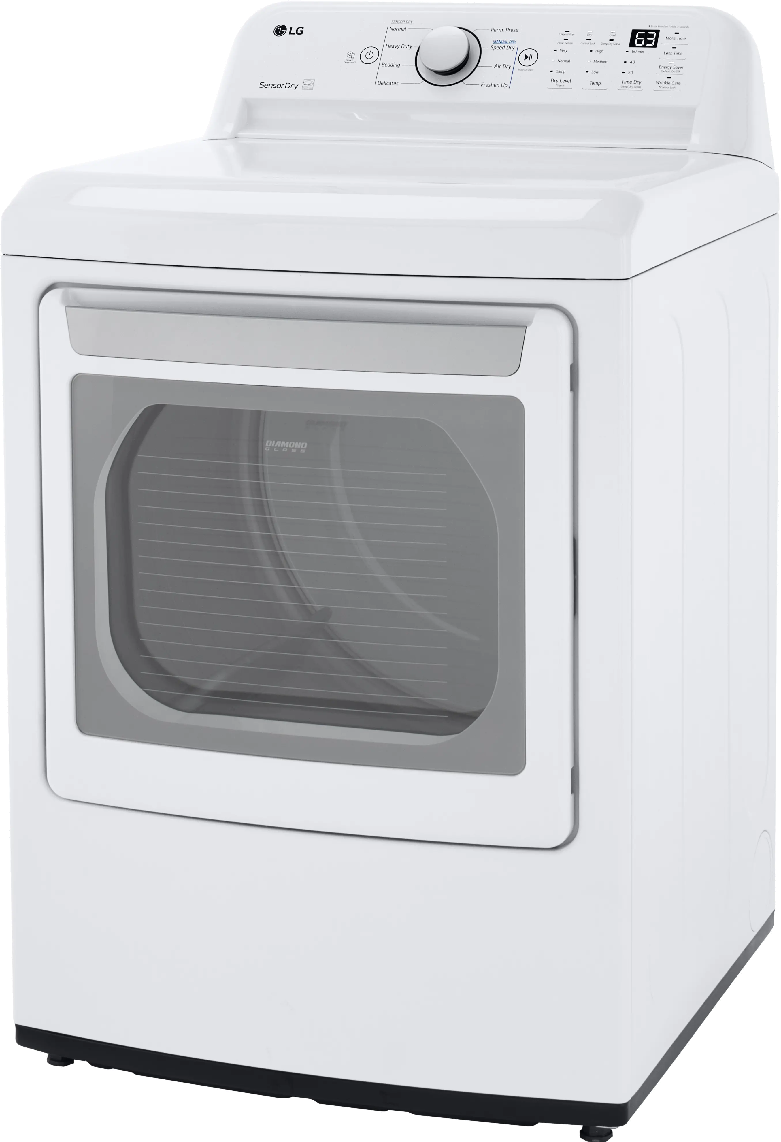 DLE7150W LG Rear Control Electric Dryer - White-8