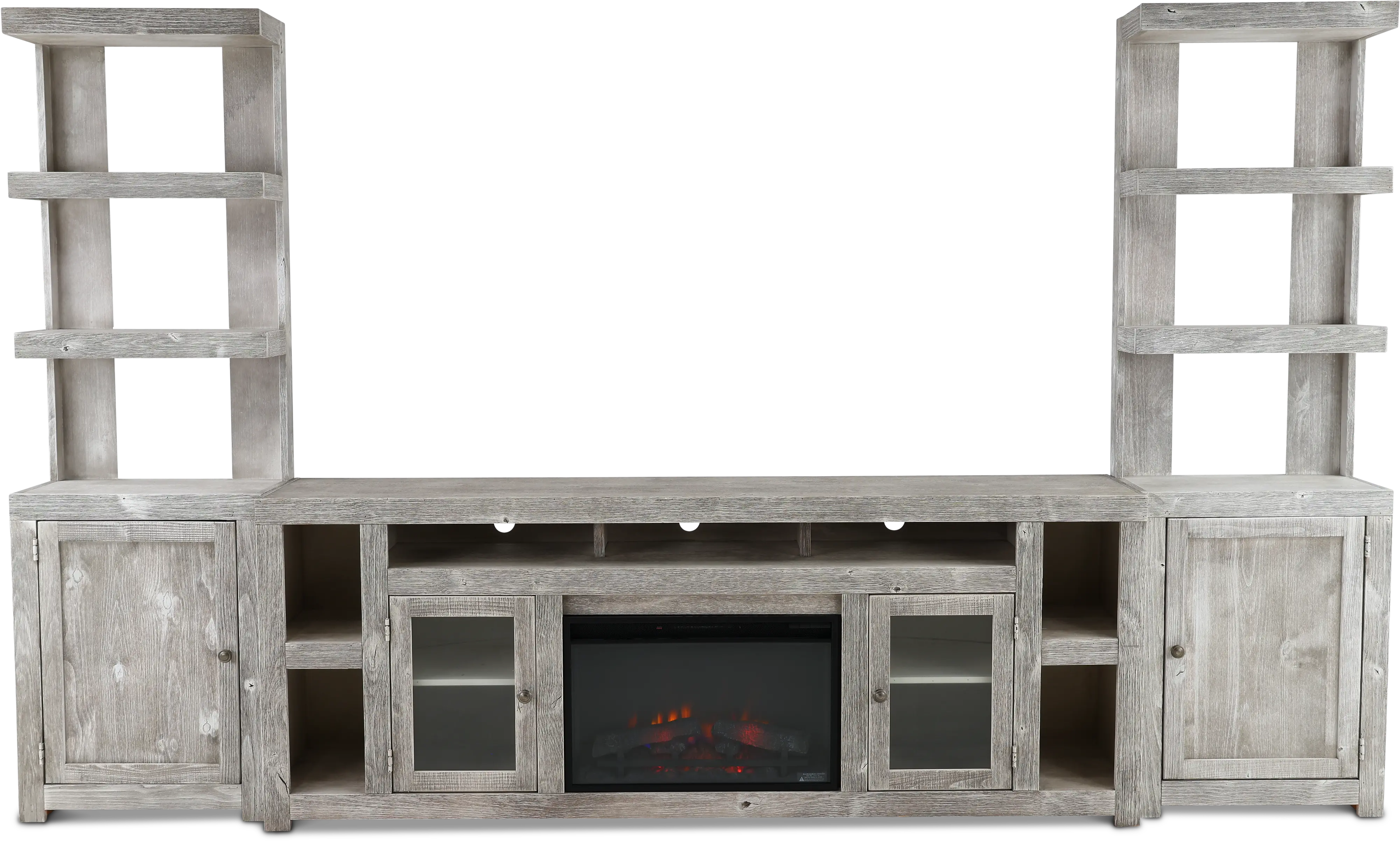 Avery Loft Gray 84  Fireplace Entertainment Wall-6