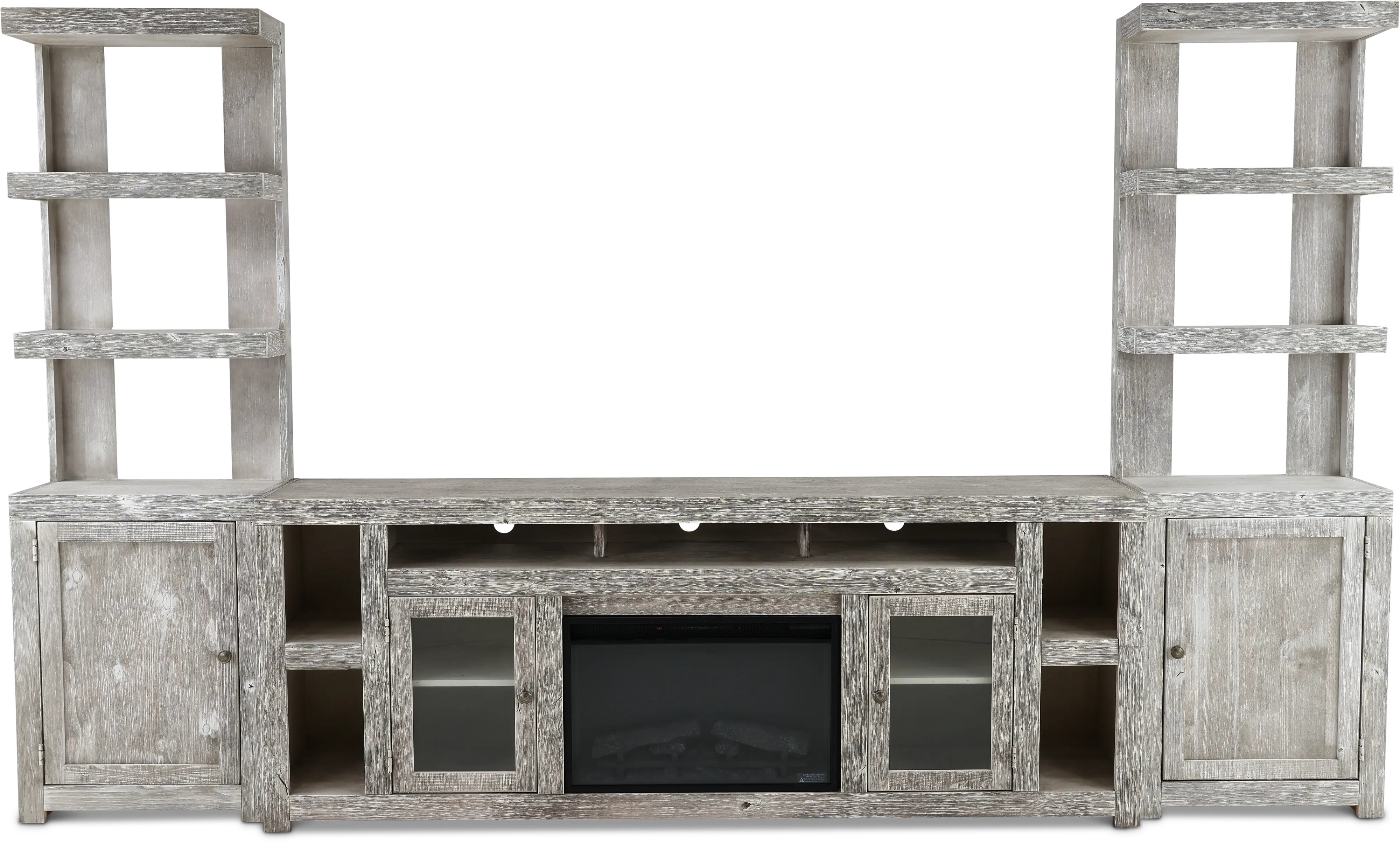 Avery Loft Gray 84  Fireplace Entertainment Wall-7