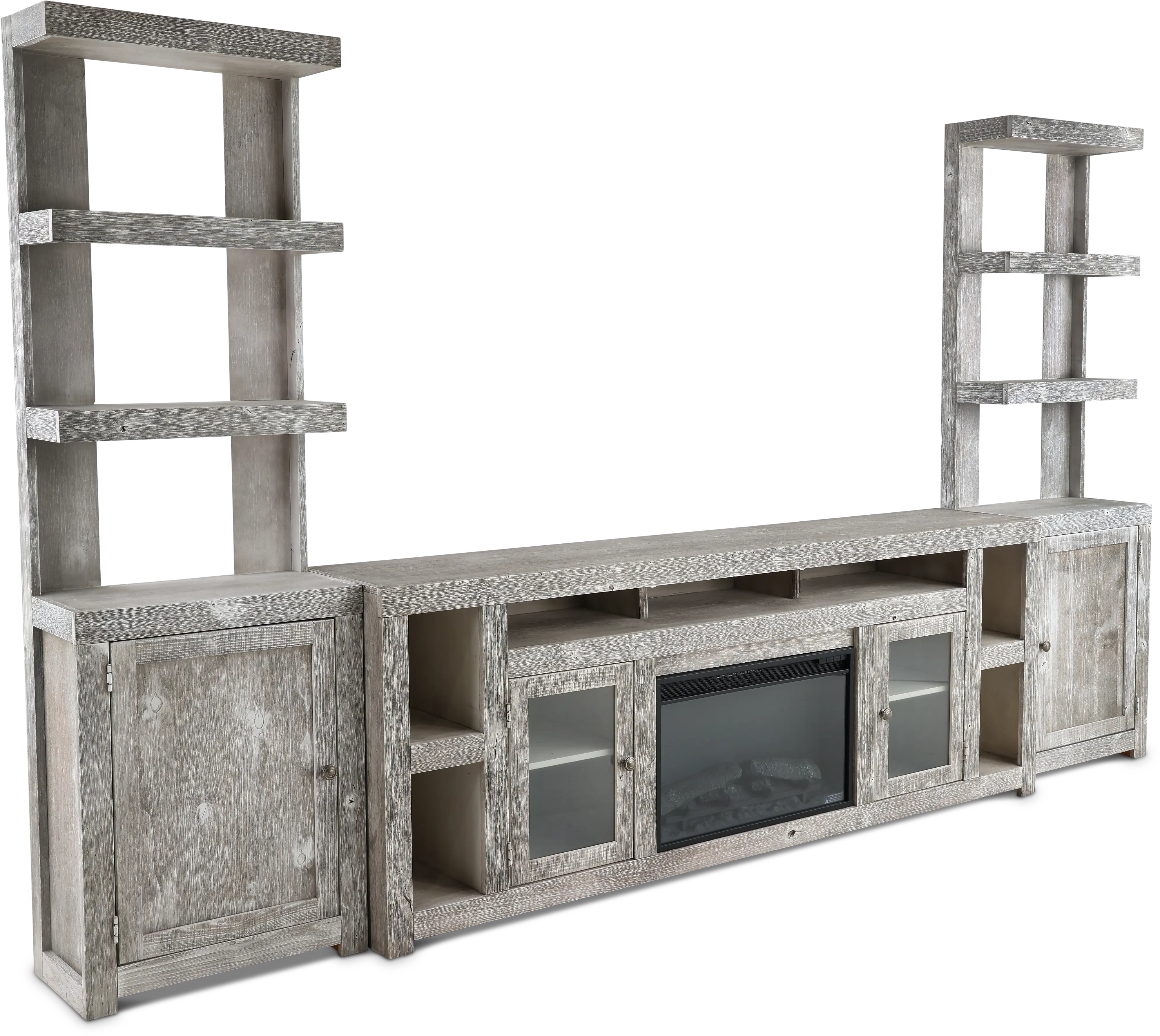 Avery Loft Gray 84  Fireplace Entertainment Wall-9