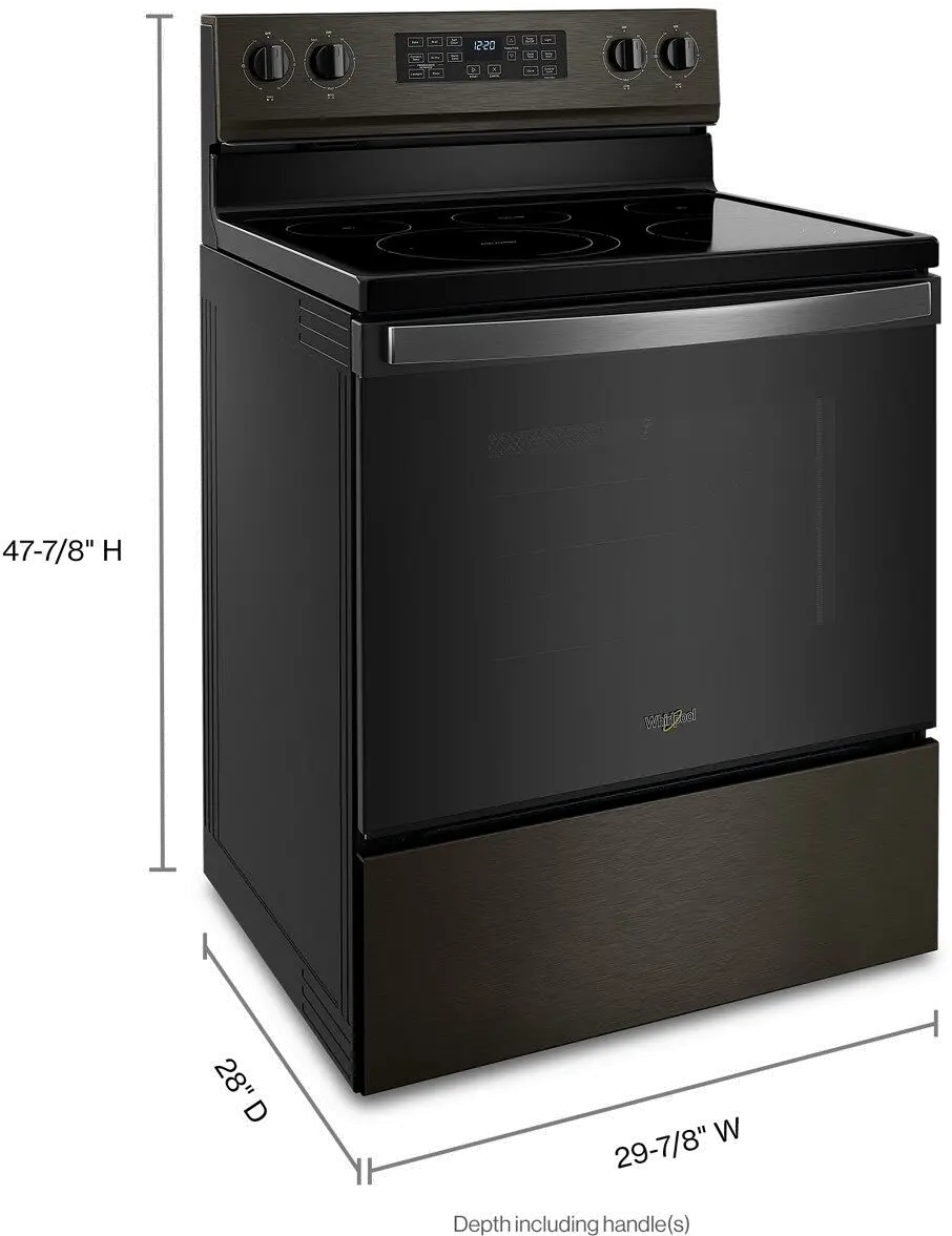 WFE550S0LV Whirlpool 5.3 cu ft Electric Range - Black Stainless Steel-10