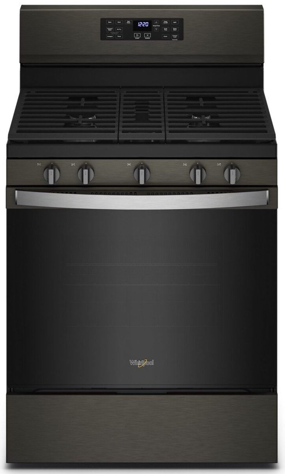 Whirlpool 5 cu ft Gas Range - Black Stainless Steel