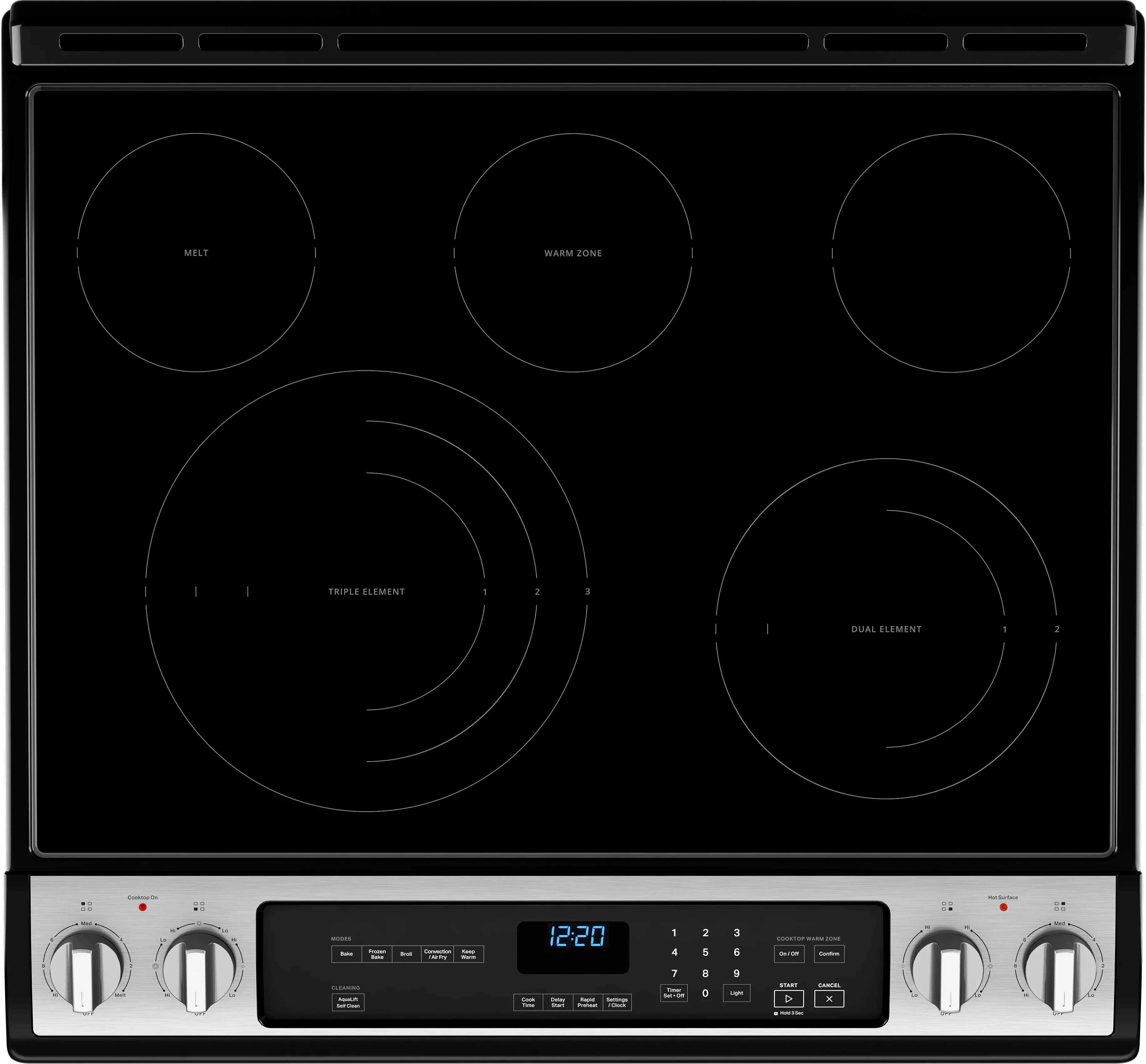 WEE745H0LZ Whirlpool 6.4 cu ft Electric Range - Stainless Steel.-4