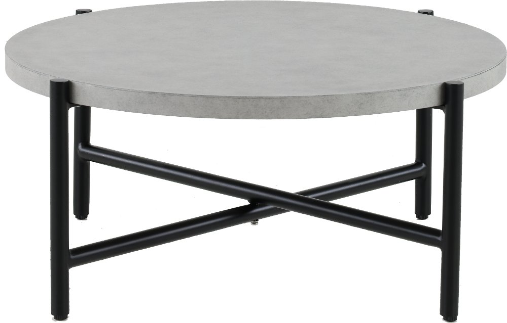 Jovi Gray and Black Patio Coffee Table
