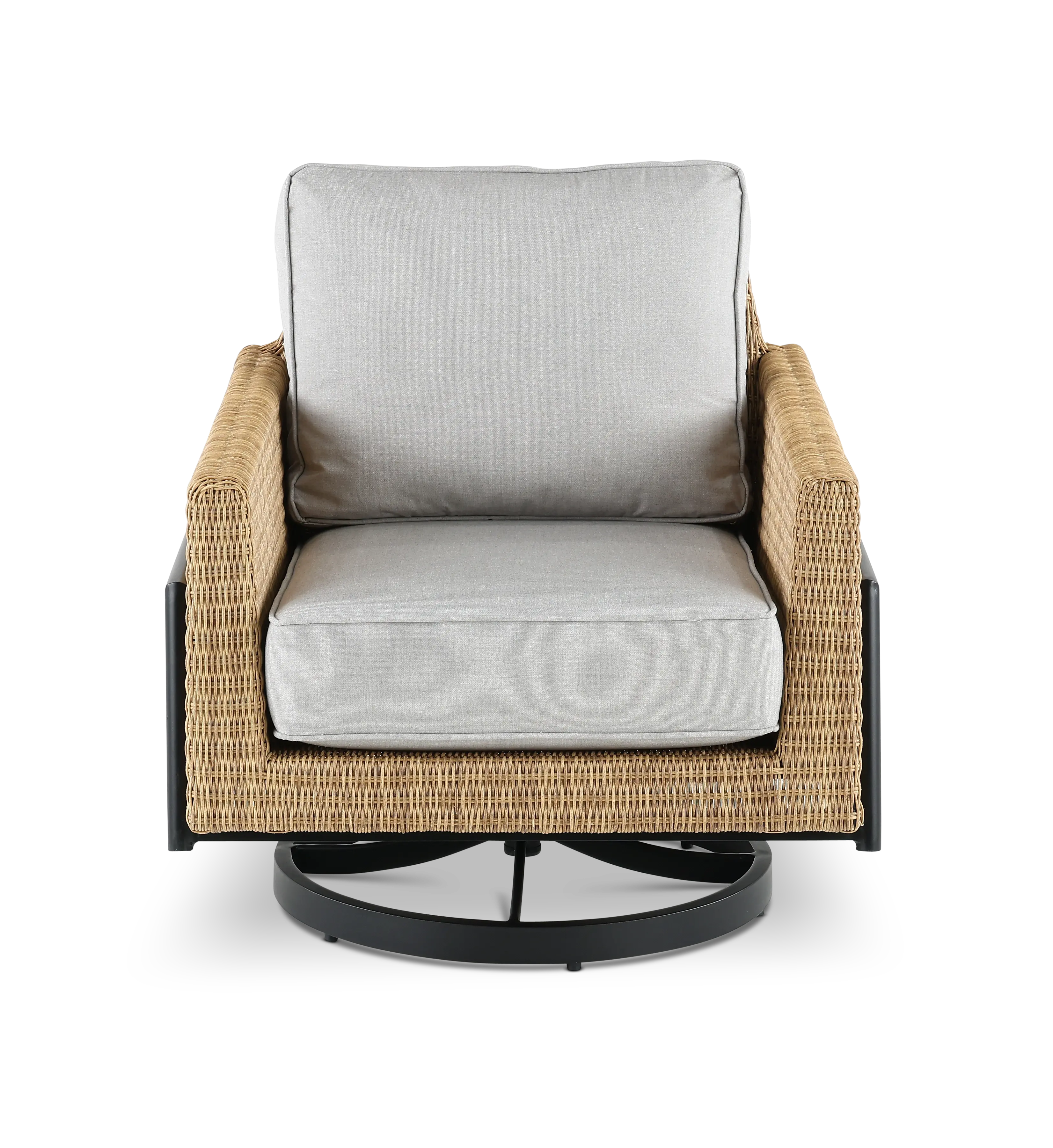 Jovi Swivel Gray Patio Lounge Chair-1