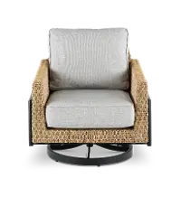 Jovi Swivel Gray Patio Lounge Chair