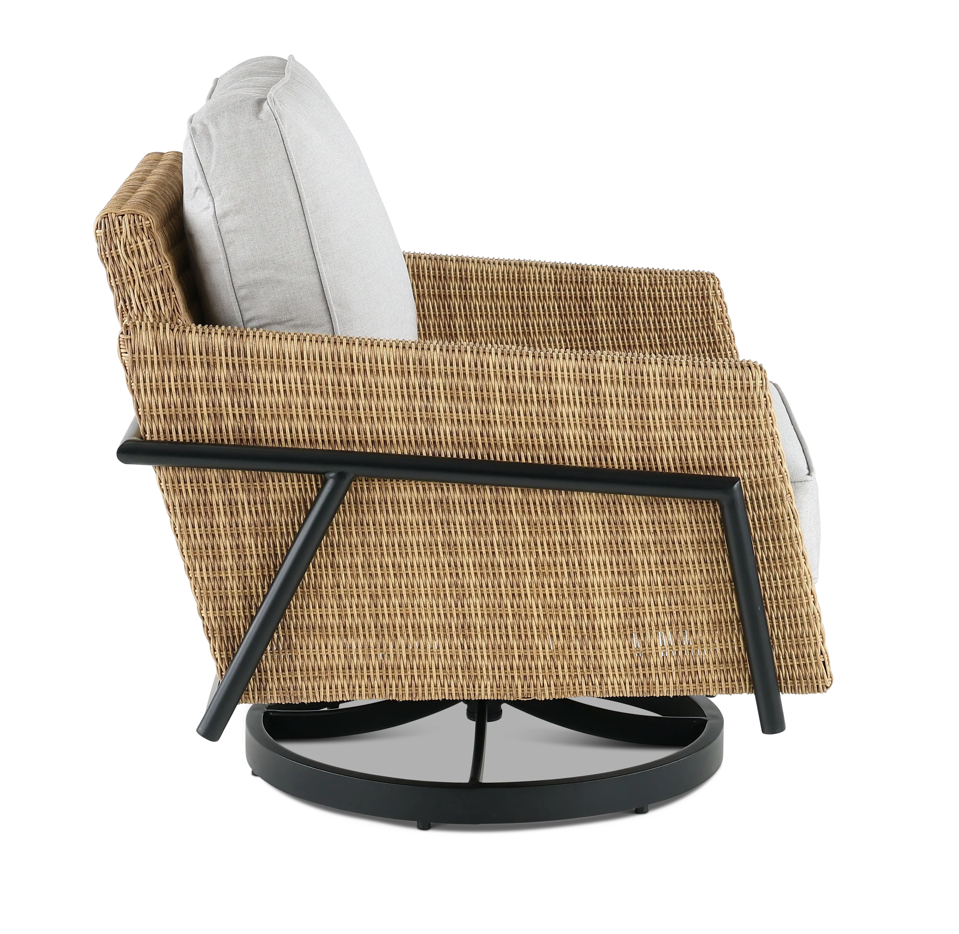 Jovi Swivel Gray Patio Lounge Chair-7
