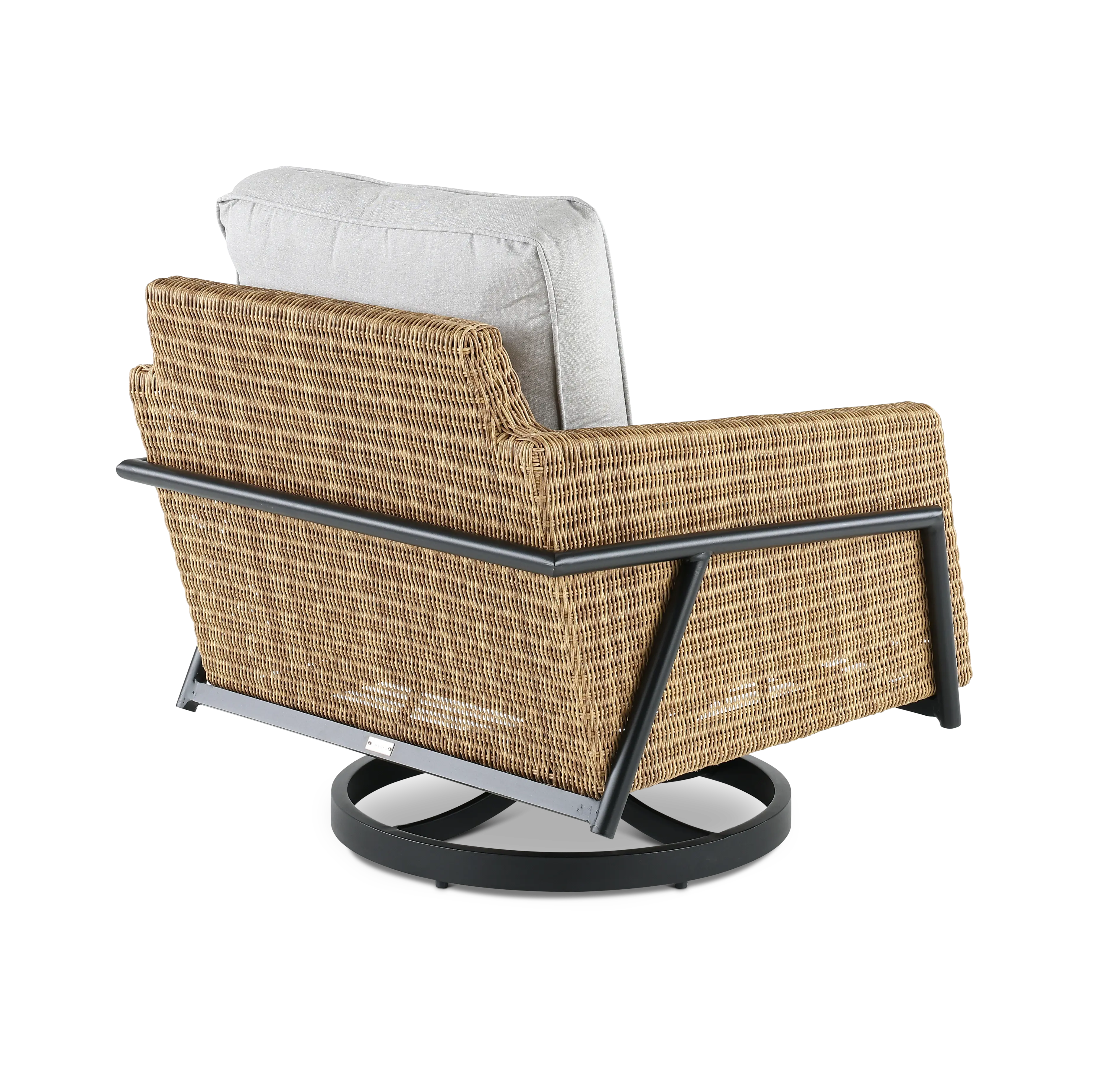 Jovi Swivel Gray Patio Lounge Chair-8