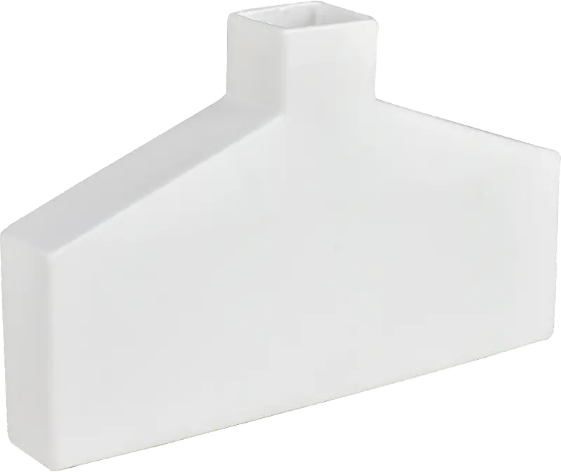 Drue White Short Vase