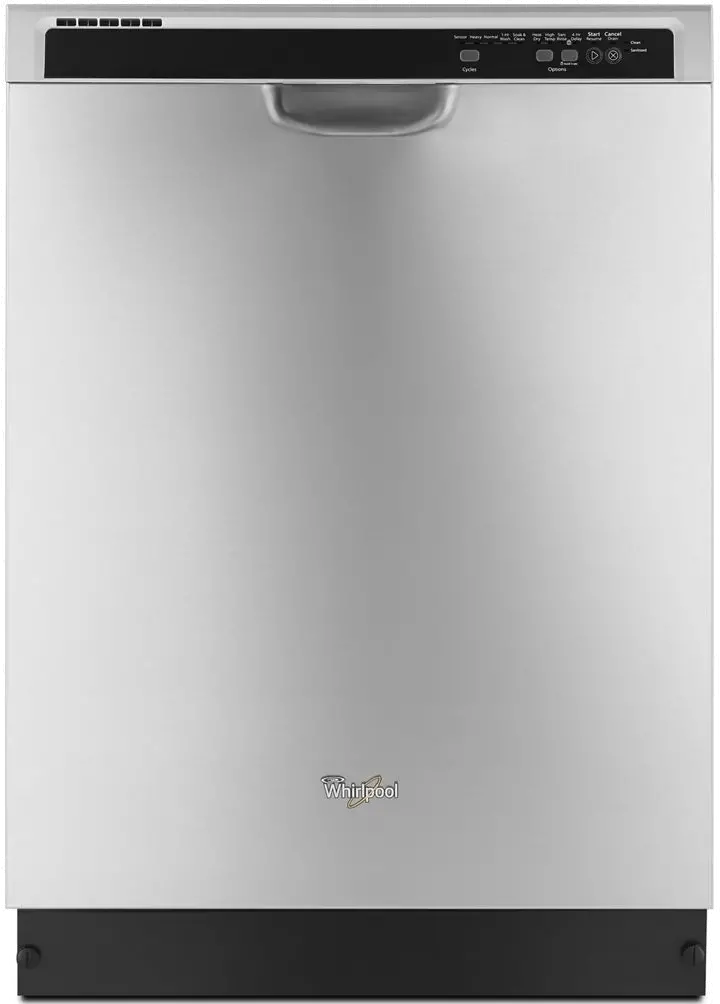 WDF540PADM Whirlpool Front Control Dishwasher - Stainless Steel-1