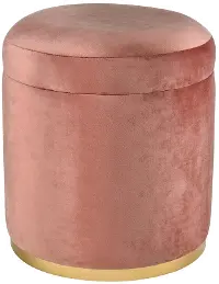 Raina Dusty Terracotta Storage Ottoman