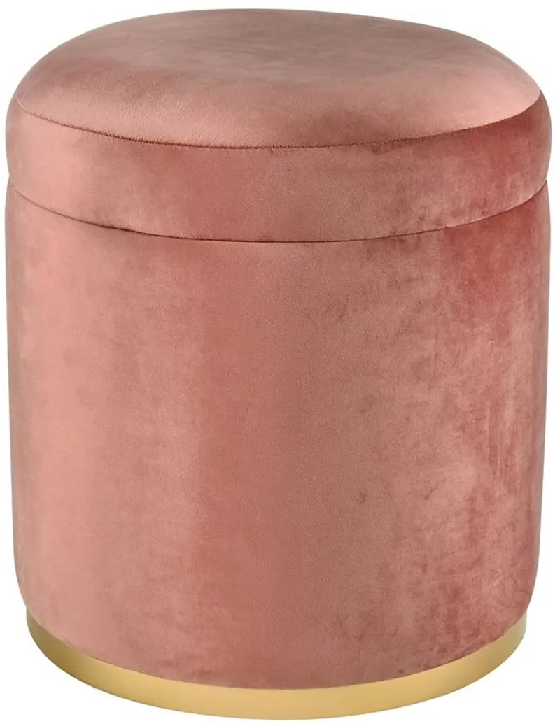 Raina Dusty Terracotta Storage Ottoman