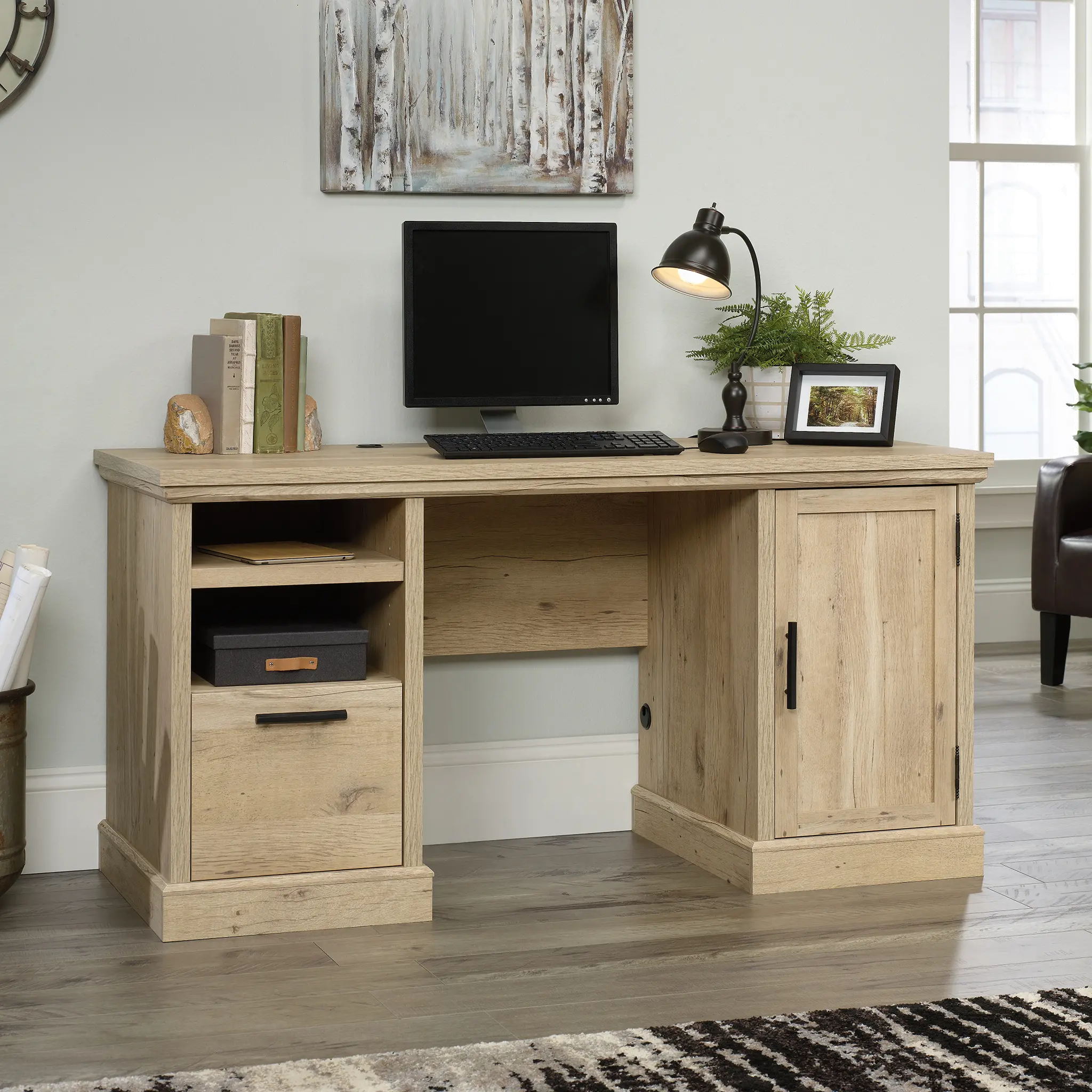 Aspen Post Prime Oak Computer Desk-2